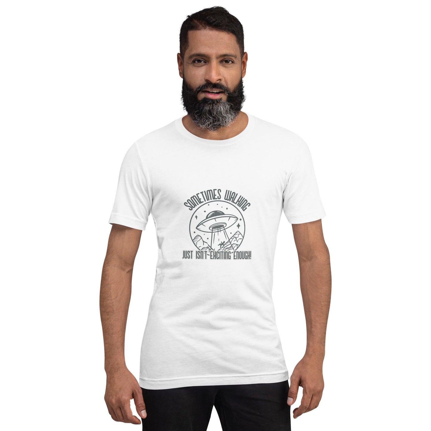 ufo walking is not exciting enough classic tee short sleeves unisex t-shirt - SexyCoca