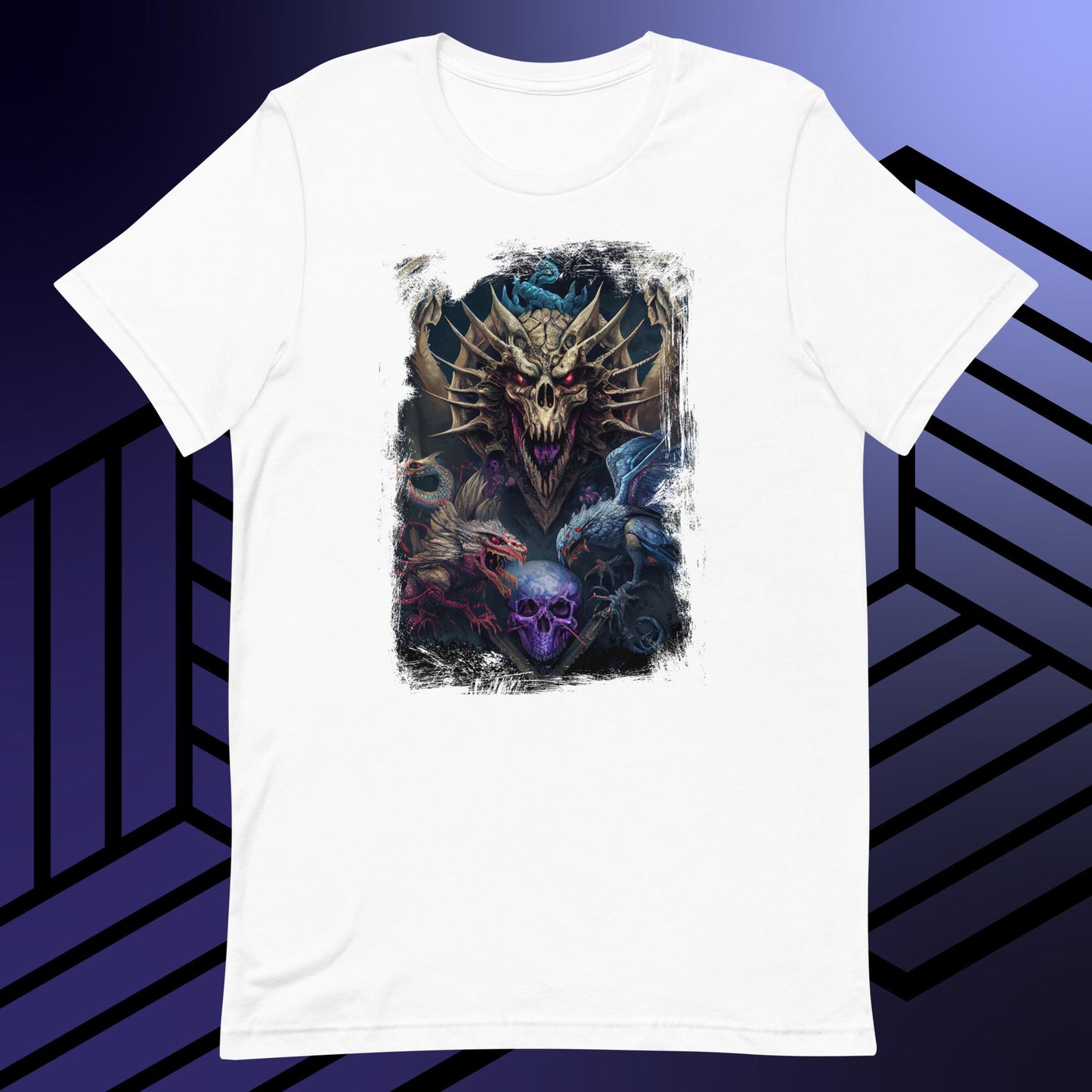 Dark fantasy dragons and skull classic tee short sleeves unisex t-shirt - SexyCoca