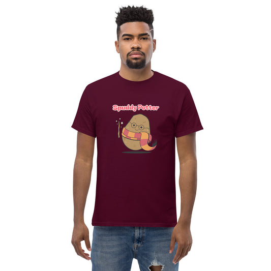 Magic Spuddy Potter potato with wand and scarf classic tee short sleeves unisex t-shirt - SexyCoca