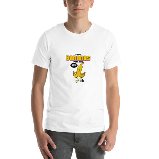 Running banana peeling itself feeling joy quote classic tee short sleeves t-shirt - SexyCoca